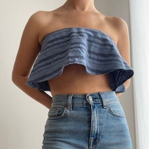 MARA HOFFMAN Strapless Crop Top